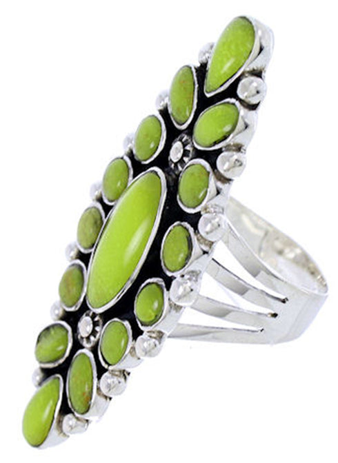 Southwest Turquoise Sterling SilverJewelry Ring Size 8-1/2 DW72516